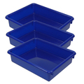 Romanoff Stowaway 3in Letter Tray no Lid, Blue, PK3 ROM15104